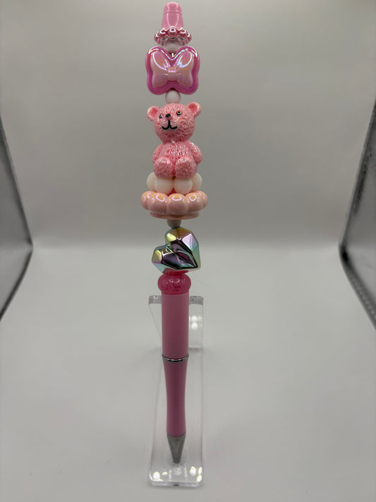Pink Teddy Bear Extended Pen
