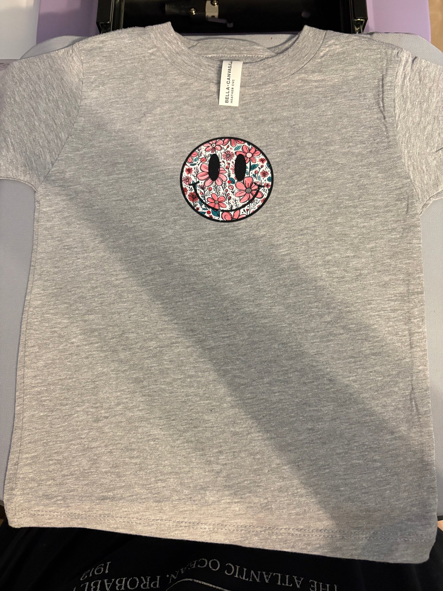 Groovy Flower Smiley Toddler Tee