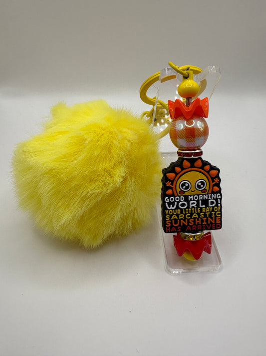 Mornings Are a Threat Keychain